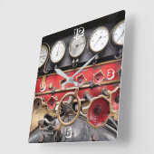 HORLOGE CARRÉE TRAIN À VAPEUR (Angle)