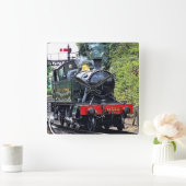 HORLOGE CARRÉE TRAIN À VAPEUR (Maison)