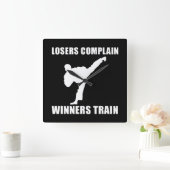 Horloge Carrée Train d'Arts martiaux (Maison)