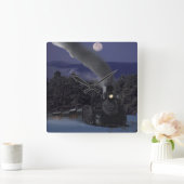 Horloge Carrée Train de Noël de Timmy (Maison)