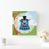 Horloge Carrée Train mignon (Maison)