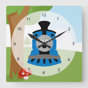 Horloge Carrée Train mignon