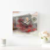 HORLOGE CARRÉE TRAINS (Maison)