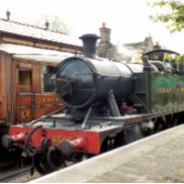 HORLOGE CARRÉE TRAINS À VAPEUR