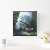 Horloge Carrée Trains de between_Steam attrapés par Scotsman de (Maison)