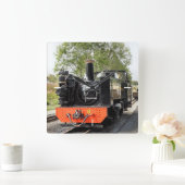 HORLOGE CARRÉE TRAINS DE VAPEUR (Maison)