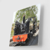 HORLOGE CARRÉE TRAINS DE VAPEUR (Angle)