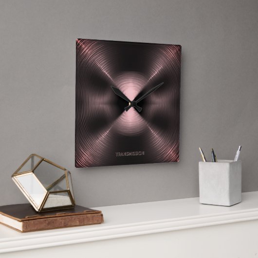 Horloge Carrée TRANSMISSION 1c (Bureau)