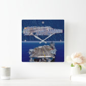 HORLOGE CARRÉE TRANSPORTEUR D'AÉRONEF NUCLÉAIRE AMÉRICAIN (Maison)