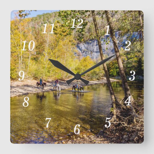 Horloge Carrée Traversée De La Mur De La Rivière Buffalo (Recto)