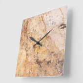 Horloge Carrée Travertine Stone Pattern Acrylique Wall Clock (Angle)