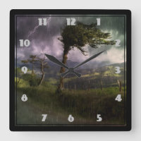 Tree Blowing in the Wind During a Thunder Storm