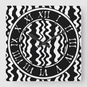 Horloge Carrée Très minimaliste et simple plat et audacieux éclec