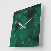 Horloge Carrée Triangles polygonaux impression géométrique (Angle)