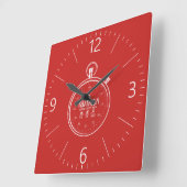 Horloge Carrée Triathlon (Angle)