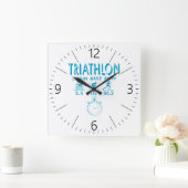 Horloge Carrée Triathlon (Maison)
