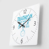 Horloge Carrée Triathlon (Angle)