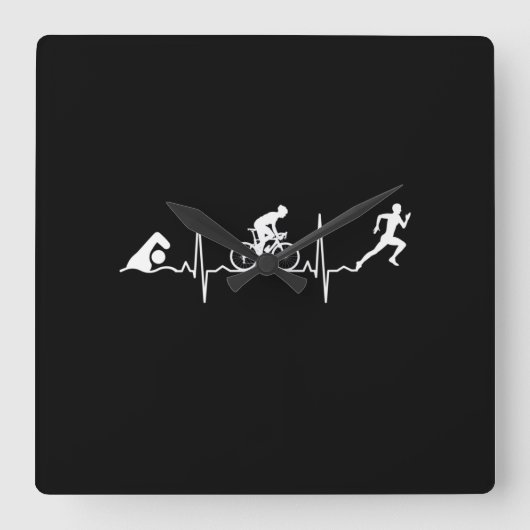 Horloge Carrée Triathlon - Triathlon (Recto)