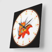 Horloge Carrée Tricératops (Angle)