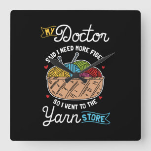 Horloge Carrée Tricot