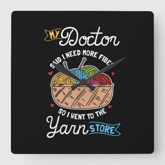 Horloge Carrée Tricot (Recto)