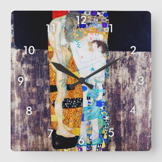Horloge Carrée Trois ans de vie, Gustav Klimt (Recto)