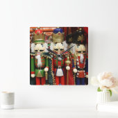 Horloge Carrée Trois Craqueurs Sages - Soldats Casse-Noix (Maison)