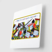 Horloge Carrée Trois d'une sorte (Angle)