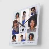 Horloge Carrée Troisième graduation Cap Collage (Angle)