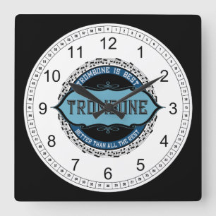 Horloge Carrée Trombone