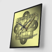 Horloge Carrée Trombone ~ Échelle musicale ~ Graphique à deux noe (Angle)