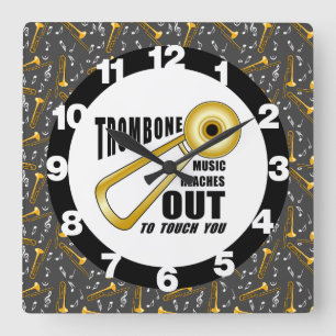 Horloge Carrée Trombone Touch