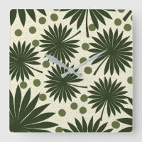 Tropical Green Rainforest Palm Leaf Art