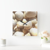 Horloge Carrée Tropical Sunny Sea Shells (Maison)