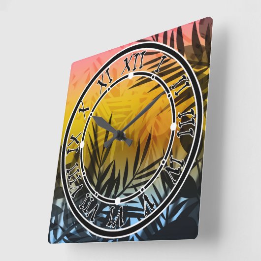 Horloge Carrée tropics (Angle)