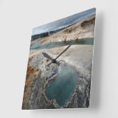 Horloge Carrée Trou bleu (Angle)