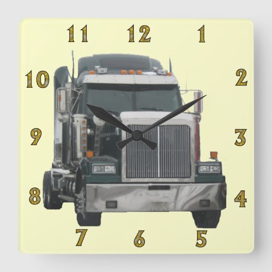 Horloge Carrée Truck Tractor Wall Clock (Recto)