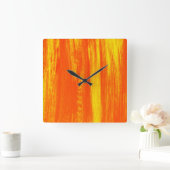Horloge Carrée Trucs Abstraits de pinceau (Maison)