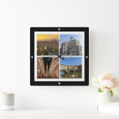 Horloge Carrée TSC033 FLORENCE, Mosaïque, Toscane, (Maison)