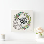 Horloge Carrée Tu M'As Eu À Meow (Maison)