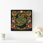 Horloge Carrée Tudor Inspired Design Scottish Scotland History  (Maison)