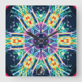 Horloge Carrée Tulips Kaleidoscope (Recto)