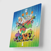 Horloge Carrée TUNE SQUAD™ contre Monstars (Angle)