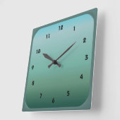 Horloge Carrée Turquoise sous-marin (Angle)