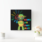 Horloge Carrée Turtle going at his own pace (Maison)