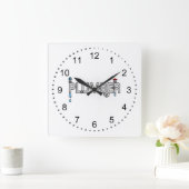 Horloge Carrée Tuyaux en plomberie (Maison)