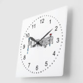 Horloge Carrée Tuyaux en plomberie (Angle)