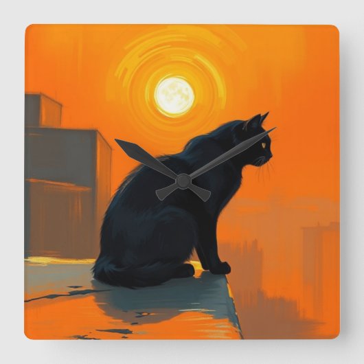 Horloge Carrée Twilight Sentinel (Recto)