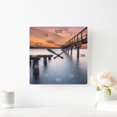 Horloge Carrée Twin spits (Maison)