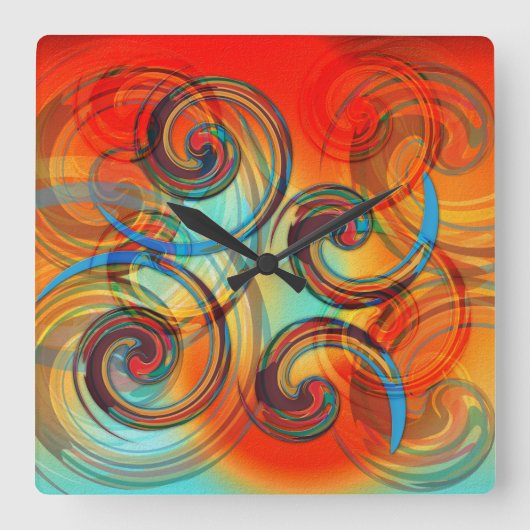 Horloge Carrée Twirl (Recto)